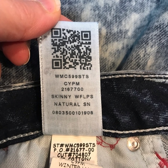 True Religion Women's Skinny Jeans Winter Haze Ombre Acid Wash Low Rise 27 - Picture 7 of 11